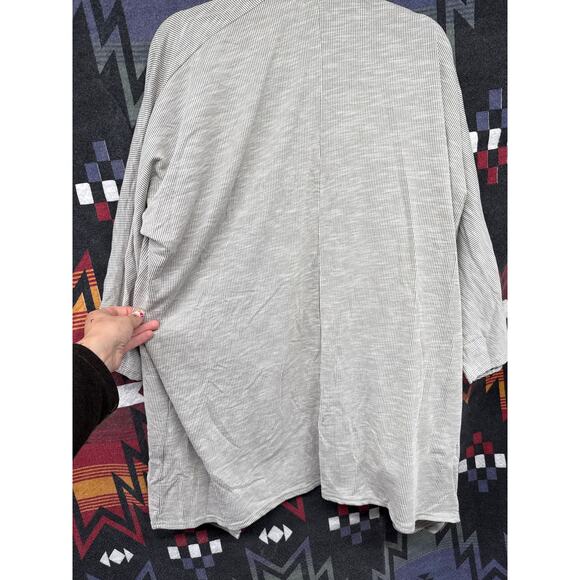 Donni Women's Lagenlook Open Cardigan Striped One Size Flowy Pockets - Picture 9 of 9